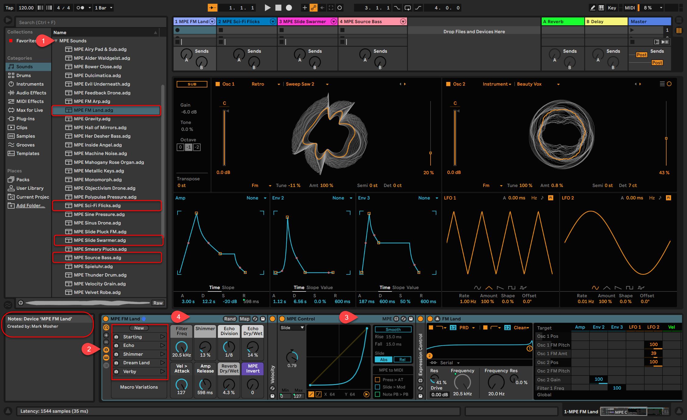 Patch Notes on My Ableton Live 11 MPE Factory Sounds + Live 11 MPE Tips