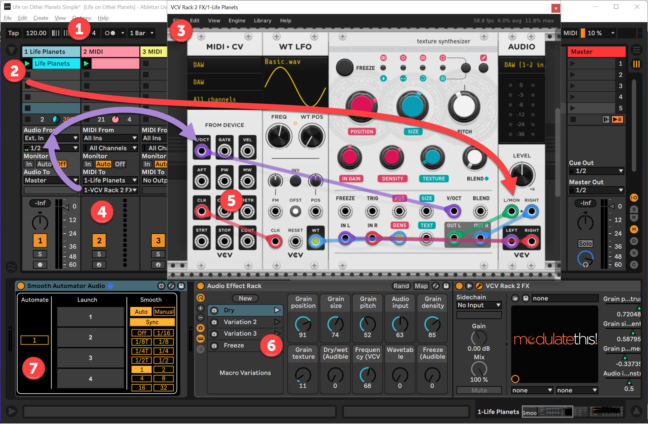 Patch Notes: VCV Rack 2 Pro FX with Granular FX + Live 11 Rack Variations + Automated Morphing with Max for Live